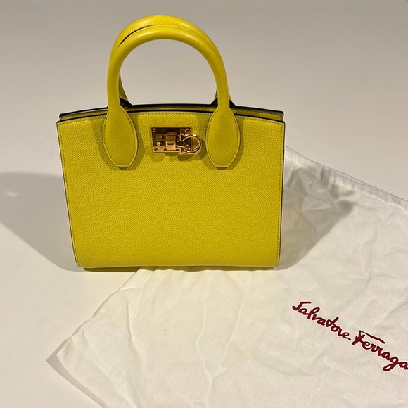 salvatore ferragamo the studio grained leather satchel - Picture 2 of 7